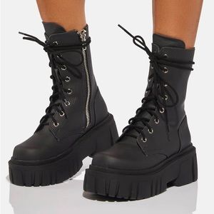 Dolls Kill Current Mood Combat Boots